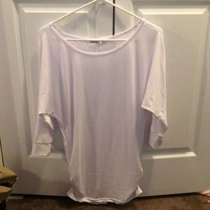NEVER WORN white dollman 3/4 sleeve top!